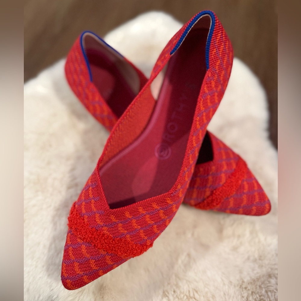 Rothy's Red and Blue Flats